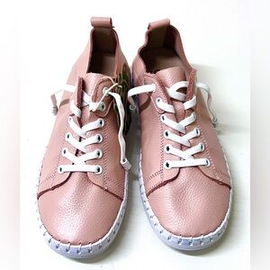 Women’s EU 37 Yokono Made in Spain Pink Leather Sneakers Shoes